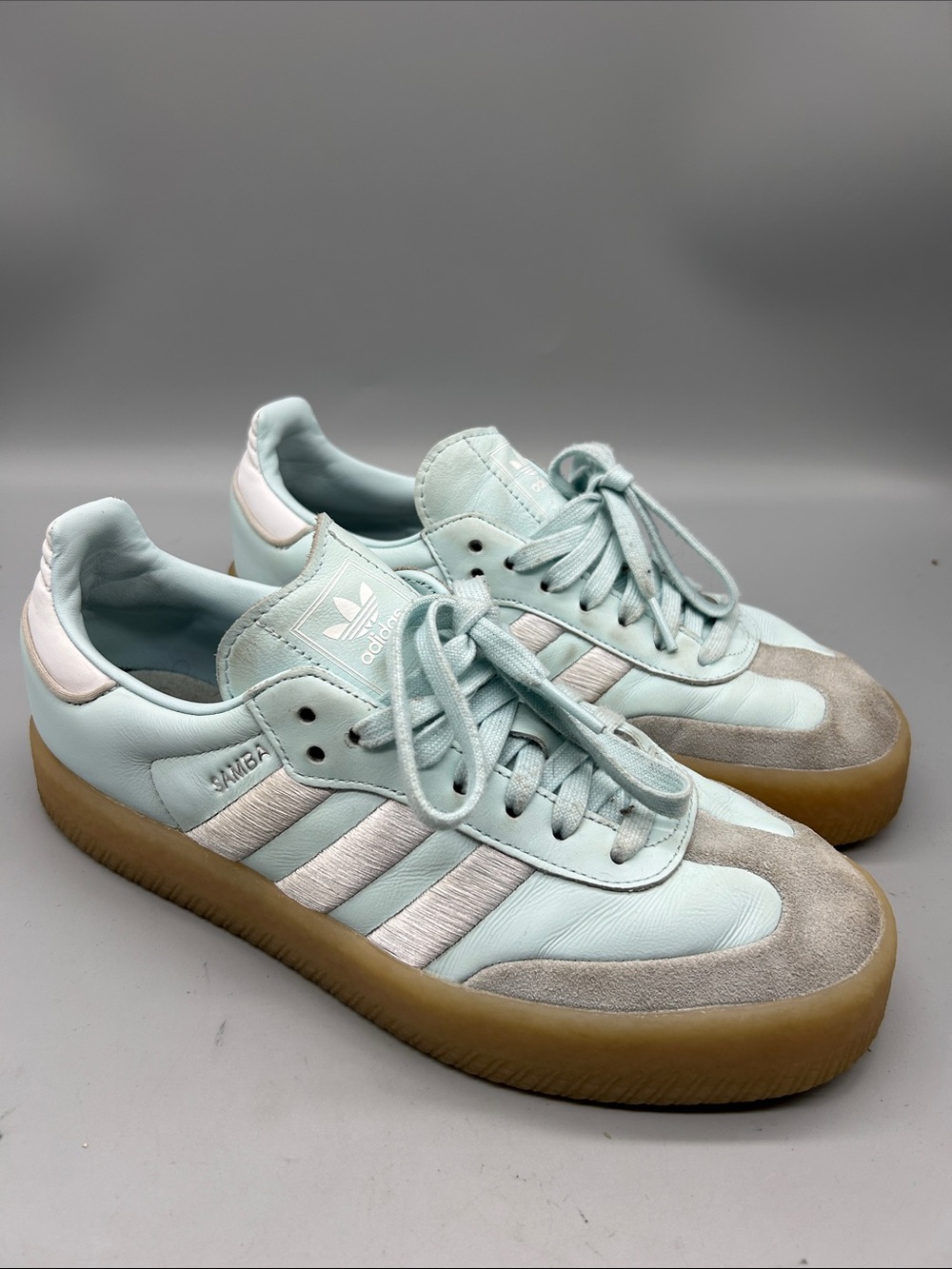 Adidas sambas baby blue